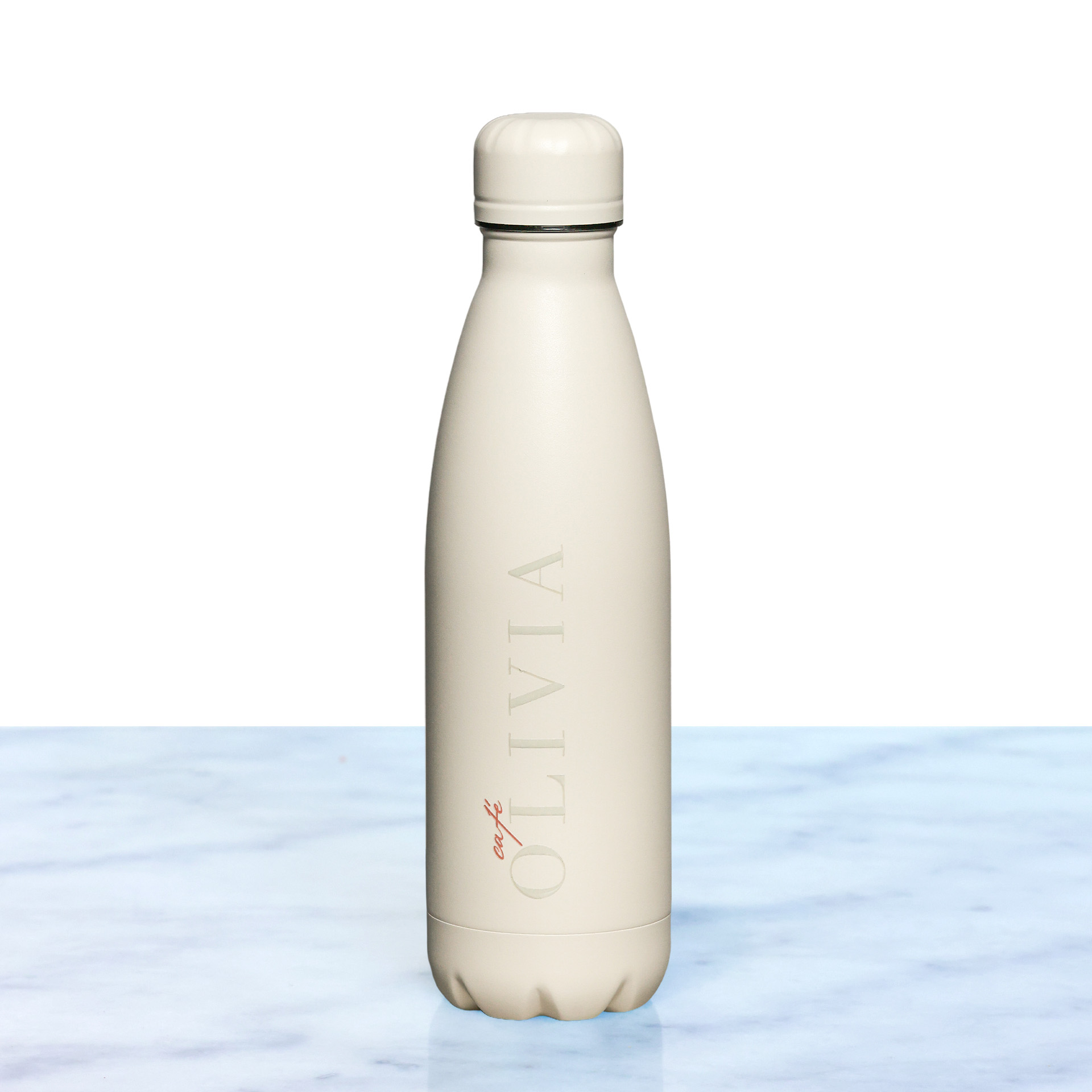 OLIVIA Thermos in Oyster White color shown from the front angle