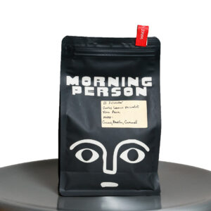 Photo of the front side of Morning Person 004 Business Roasted Coffee Beans bag