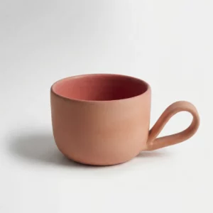Matte Pink Casa Mug by Marcello Andres Ceramics | Café OLIVIA Collection