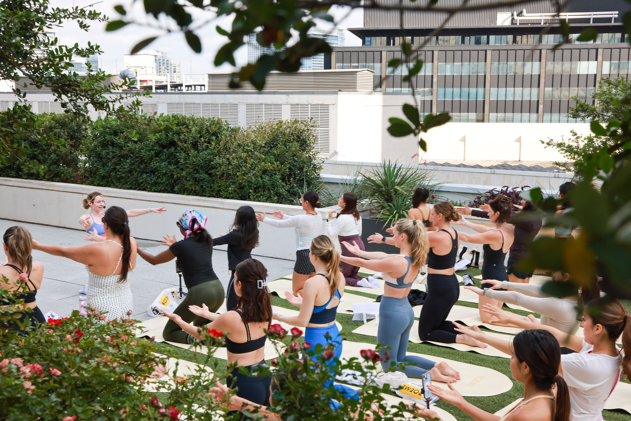 outdoor pilates class